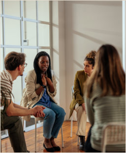 people in a group counseling