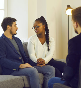 couple talking to counselor