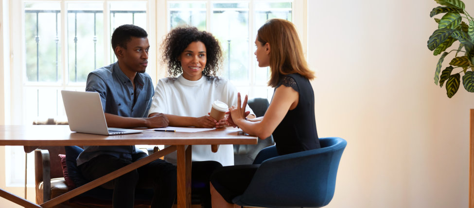 couple listening to a counselor